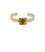 Pulsera fleje de alpaca con dije de asta - Imagen 2