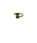 Anillo de alpaca y piedra con resina, doble ovalado - Imagen 5