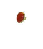 Anillo de alpaca y piedra con resina, grande - Imagen 4
