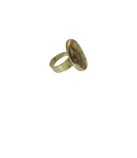 Anillo de alpaca y piedra con resina, grande - Imagen 5
