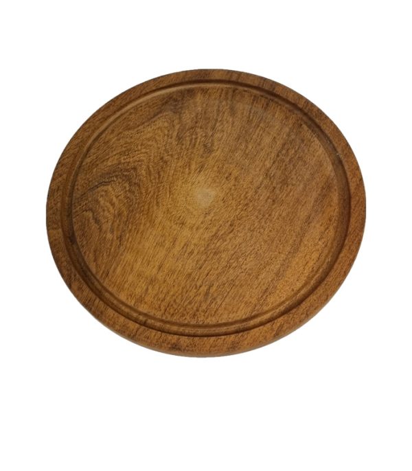 Tablita o plato de madera redondo
