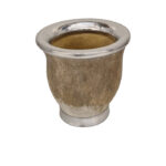 Mata de calabaza forrado en cuero de potro