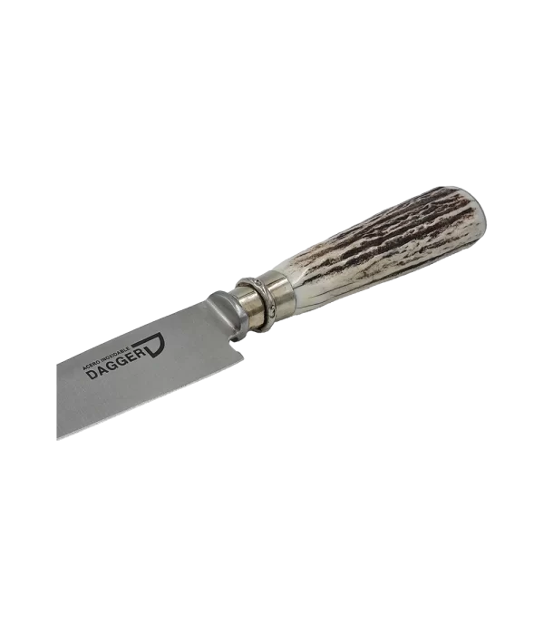 Cuchillo con cabo de ciervo y alpaca