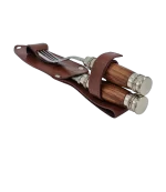 Cubiertos de Madera torneada y Alpaca