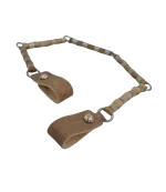 Cuentaganado de cuero entacado y presillas de cuero crudo