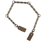 Cuentaganado de cuero entacado y presillas de cuero crudo