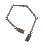 Cuentaganado de cuero entacado y presillas de cuero crudo