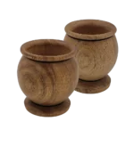 Mates de Madera de Algarrobo curados con cera de abeja