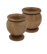 Mates de Madera de Algarrobo curados con cera de abeja