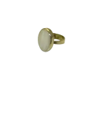 Anillo de alpaca y piedra con resina, mediano - Imagen 4