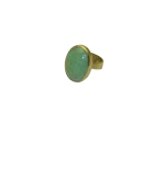 Anillo de alpaca y piedra con resina, mediano - Imagen 2