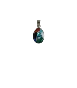 Dije Artesanal de Alpaca y Piedras combinadas