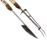 Expulsor con cuchillo de acero al carbono, medio ciervo