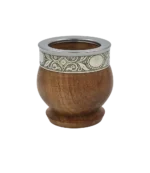 Mate imperial de madera con virola de alpaca combinada - Imagen 5
