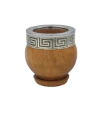 Mate imperial de madera con virola de alpaca combinada - Imagen 6