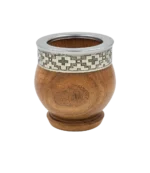 Mate imperial de madera con virola de alpaca combinada