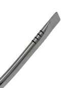 Bombilla Plana de acero inoxidable, primer plano del filtro ranurado