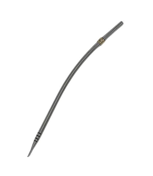 Bombilla de acero inoxidable Plana Fina filtro ranurado, vista de perfil