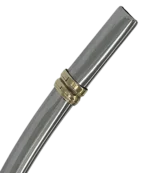 Bombilla de acero inoxidable Plana Fina filtro ranurado, primer plano de la boquilla y difusor