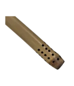 Bombilla de caña de tacuara, primer plano de la parte inferior (filtro)