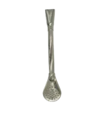 Bombillón corto curvo de alpaca, vista de frente
